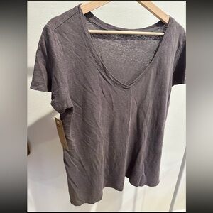 Eileen Fisher Renew Linen Tee - Size S/M